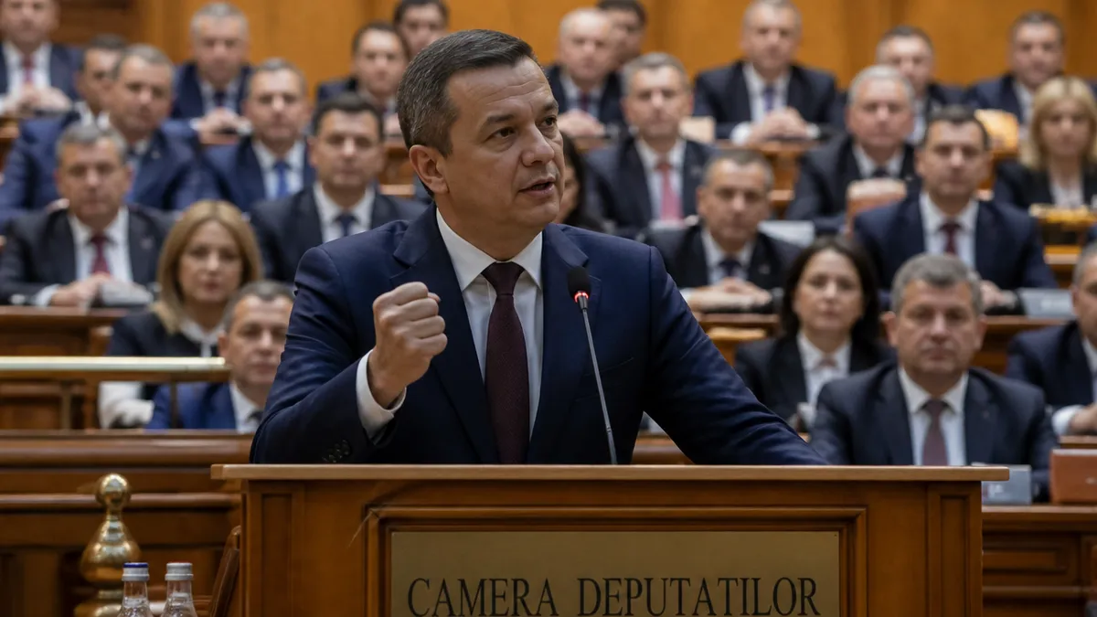 Grindeanu discurs Camera Deputaților criză politică România
