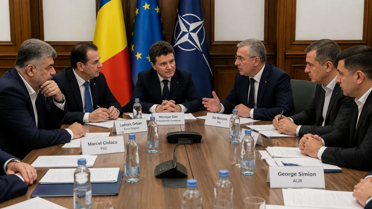 negocieri coaliție politică România parlament 2025
