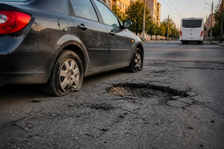 Primăria Ploiești nu plătește 6.420 de lei pentru mașina avariată pe strada Văleni