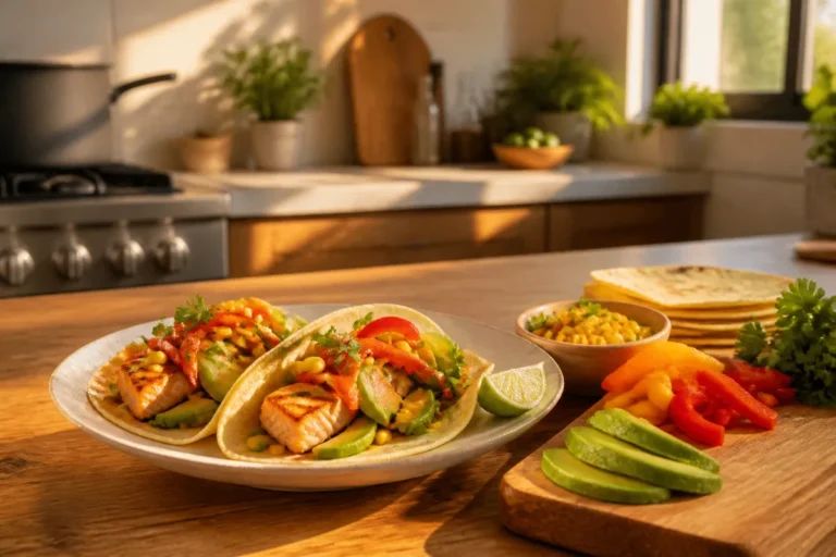 Tacos cu somon în 30 de minute, cina recomandată de experți pentru colesterol scăzut