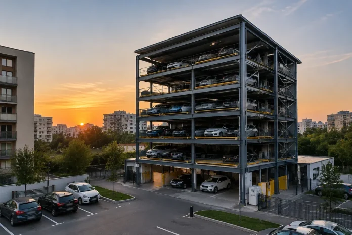 Parcare supraetajată fără rampe, cu 116 locuri, în Sectorul 6 Parcare supraetajată fără rampe, cu 116 locuri, în Sectorul 6