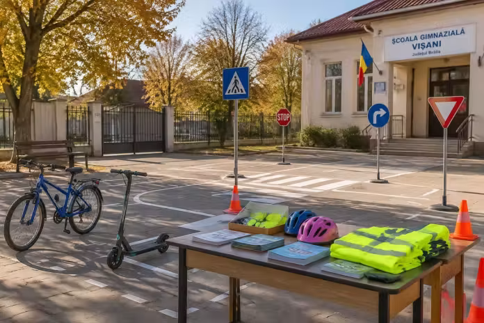 Polițiștii au făcut educație rutieră pentru elevii din Brăila și Măxineni